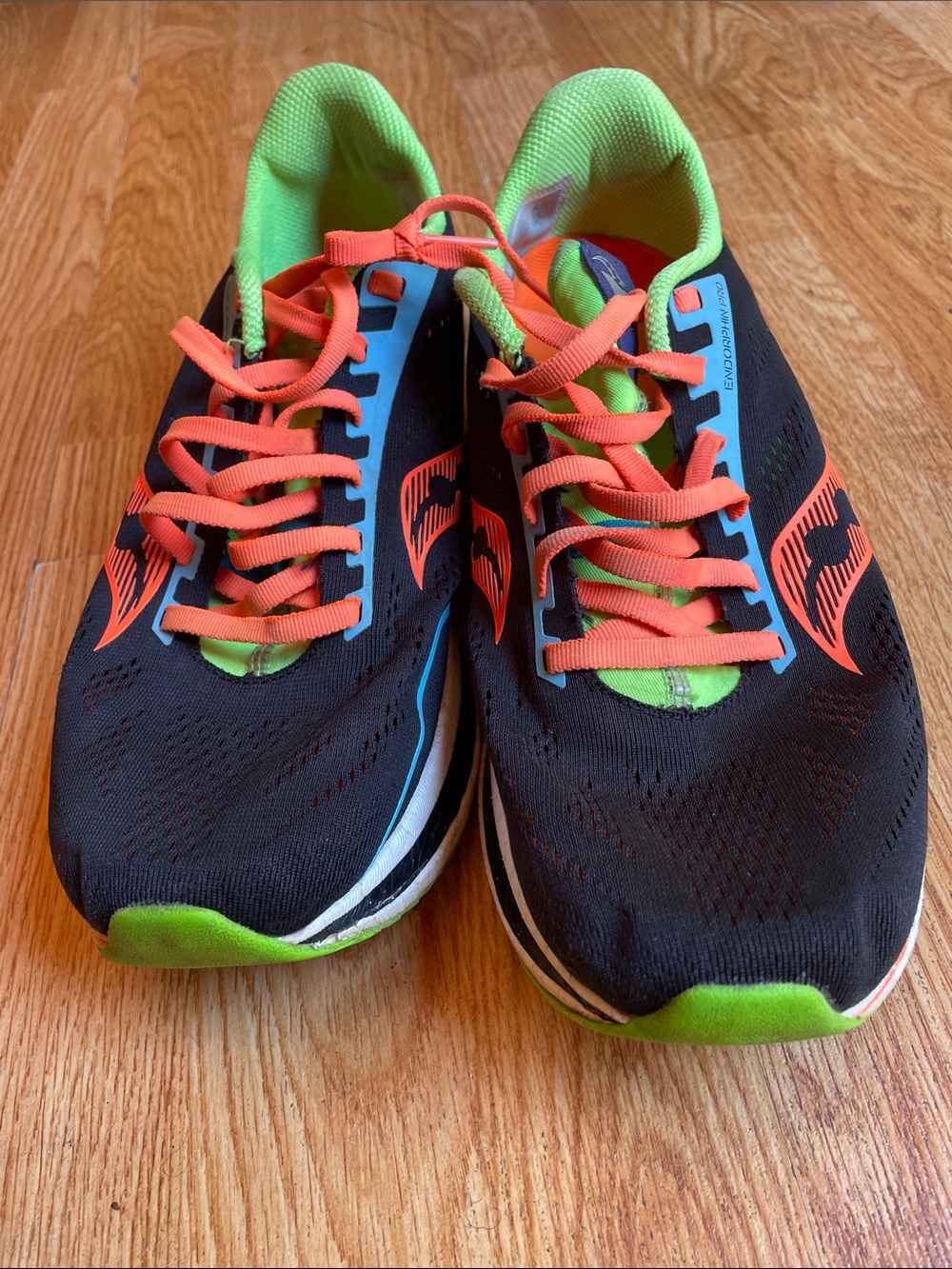 Saucony Endorphin Pro Men's Running Shoes - Black with Orange & Neon Green - Picture 5 of 8